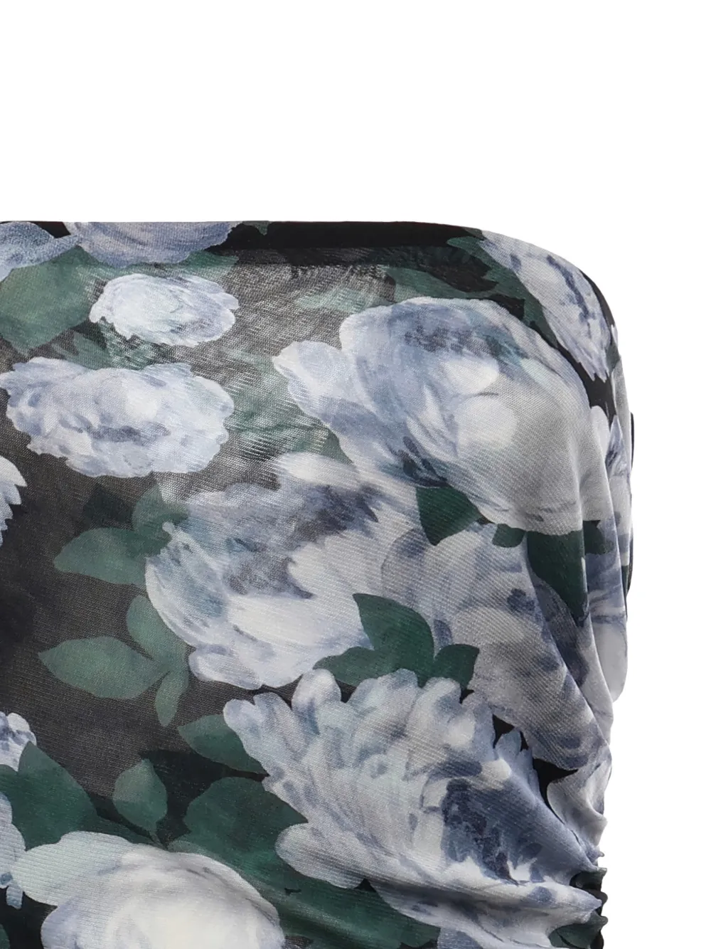 Stella McCartney Strapless mini-jurk met bloemenprint Zwart
