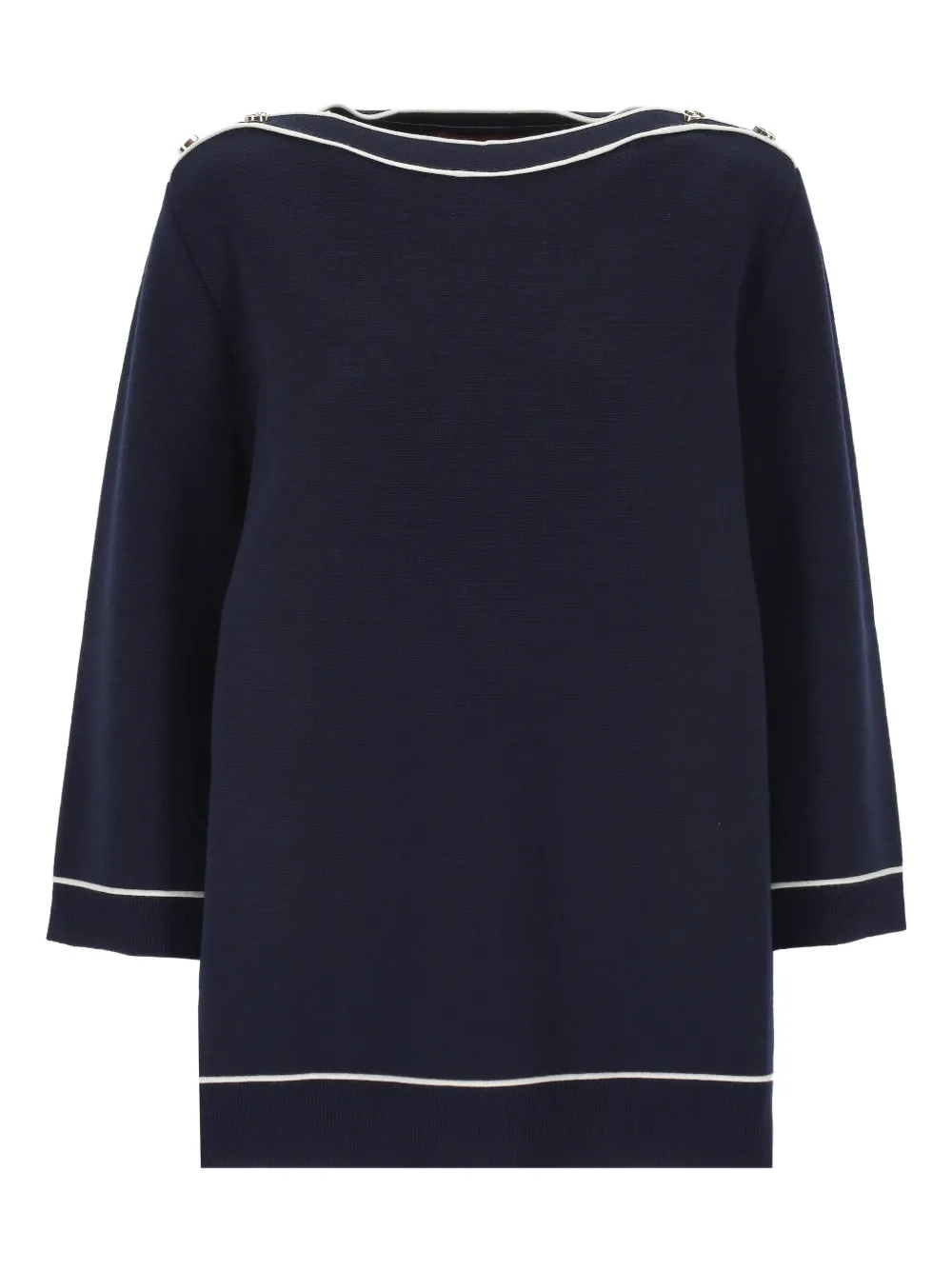 Gucci contrast-trim top – Blue