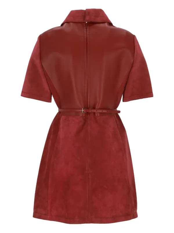 gucci leather mini dress Belted | Red Aug26-20Off