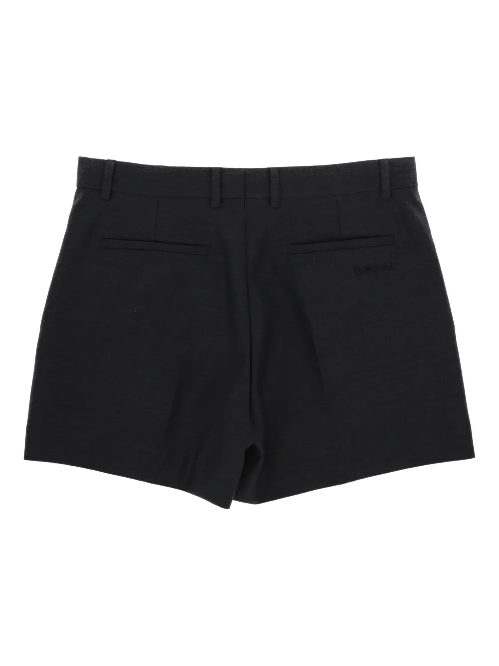  Gucci Logo Wool Shorts - Black 