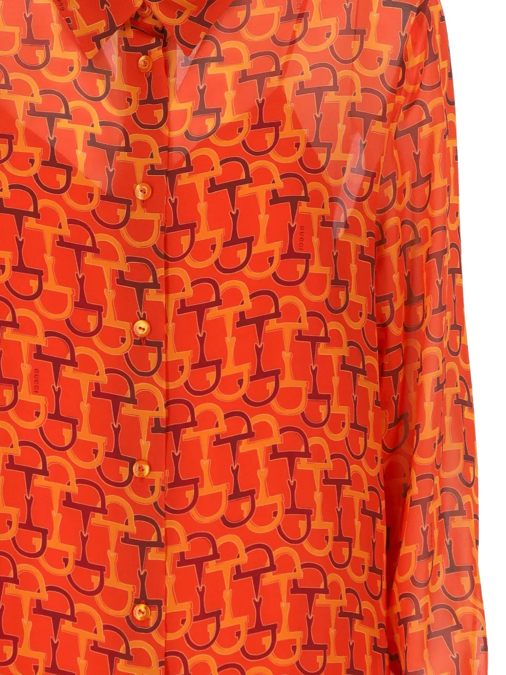  Gucci Printed Shirt - Orange 