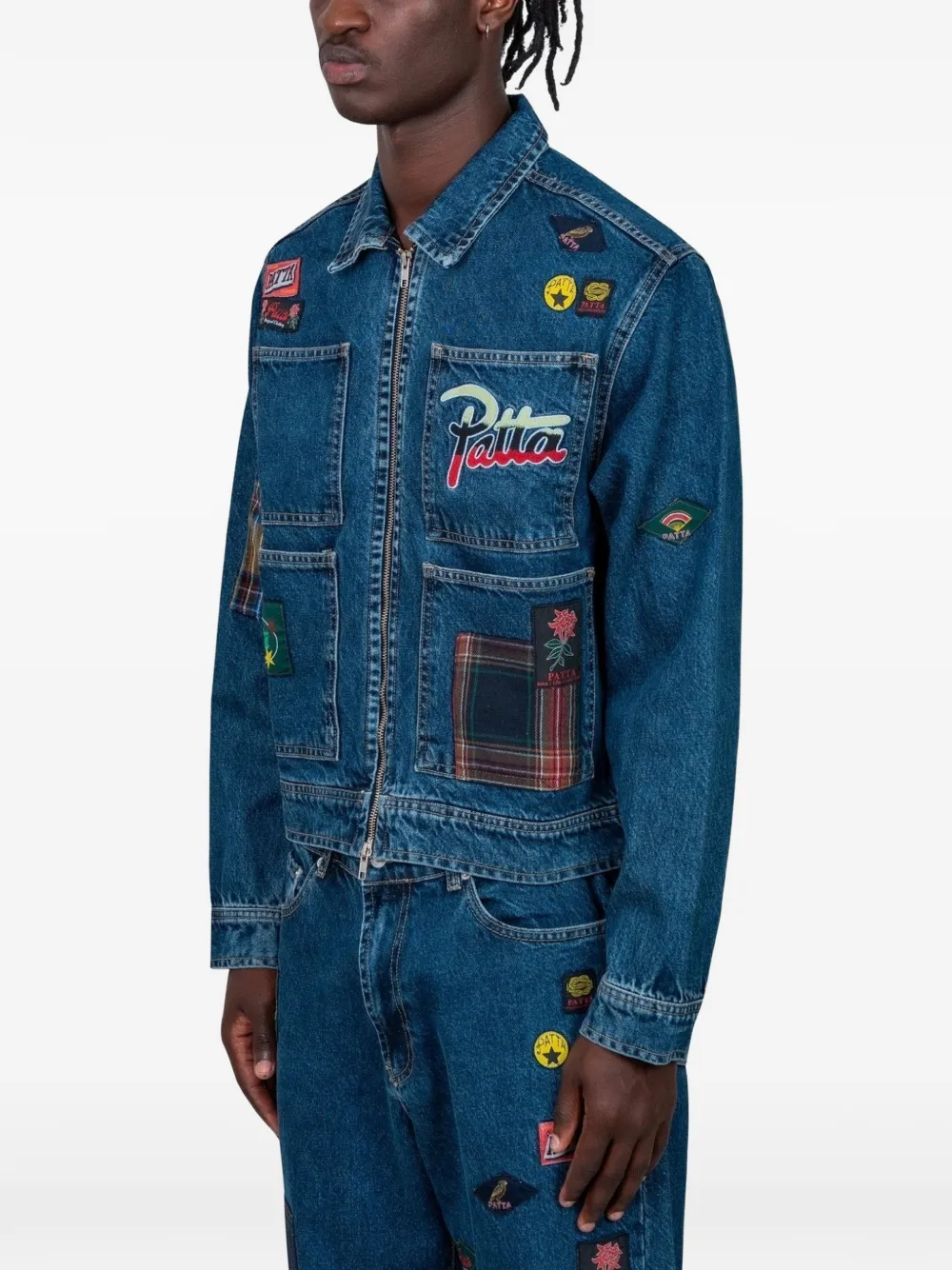 PATTA Jaqueta jeans com patchwork e bolso | Jaqueta jeans | Image 2