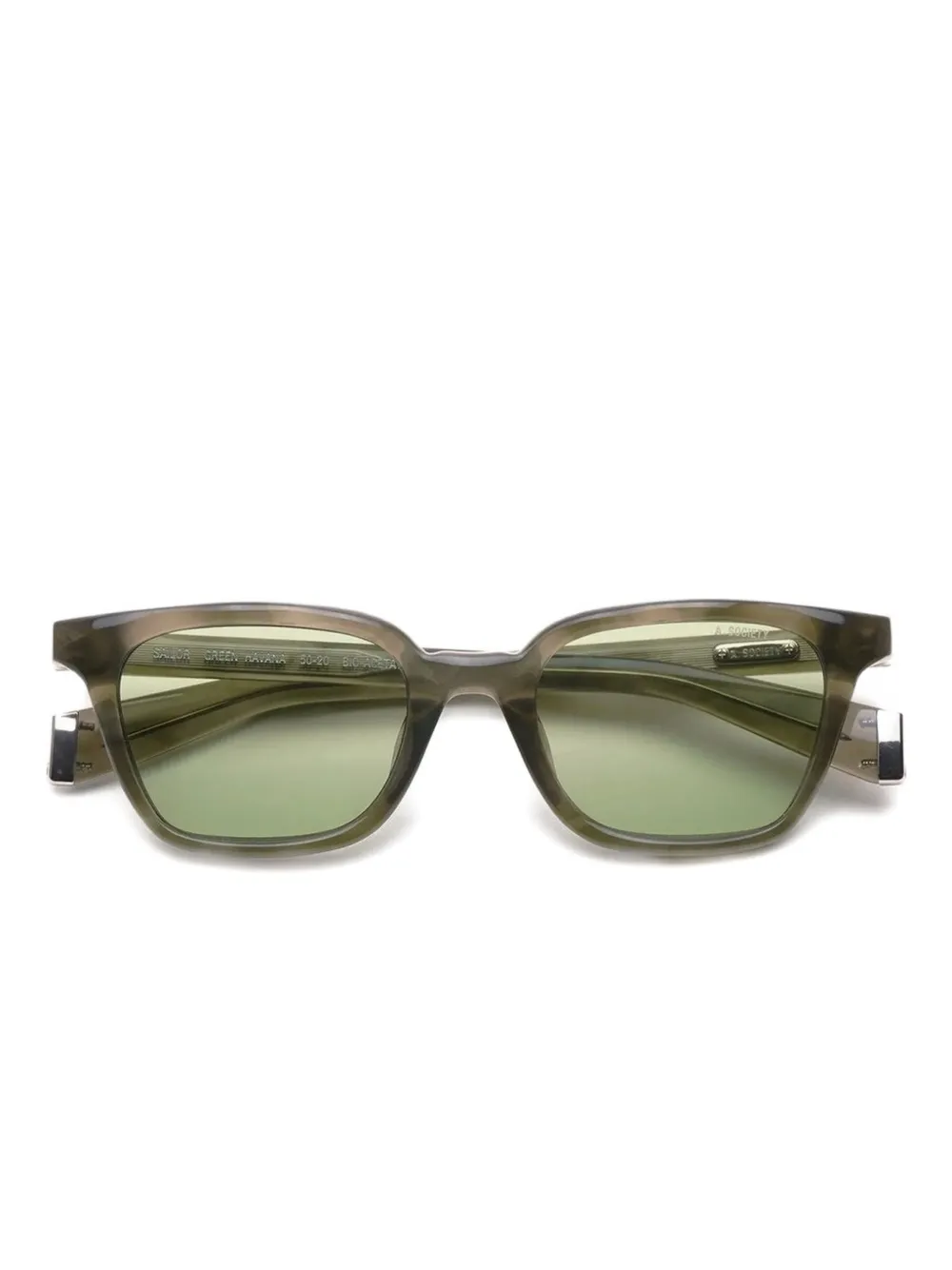 Society Sailor square-frame sunglasses | Green | Image 1