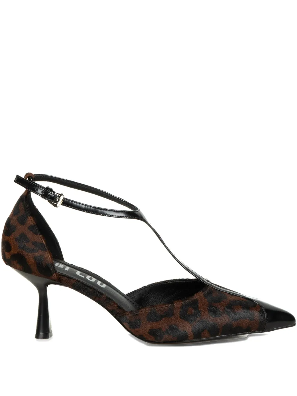 Bibi Lou 75mm T-strap Leopard Boots In Animal Print