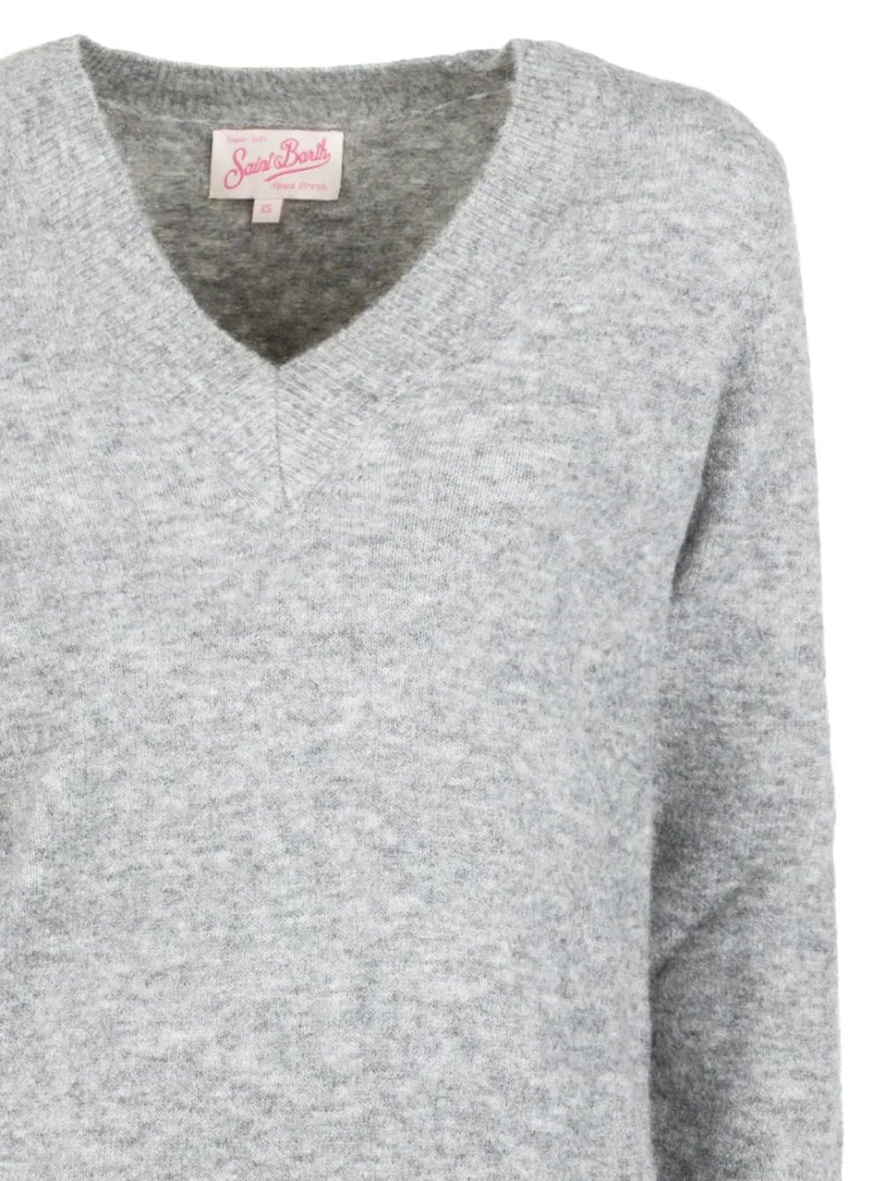  Mc2 Saint Barth Pull Anise à Col V - Gris 