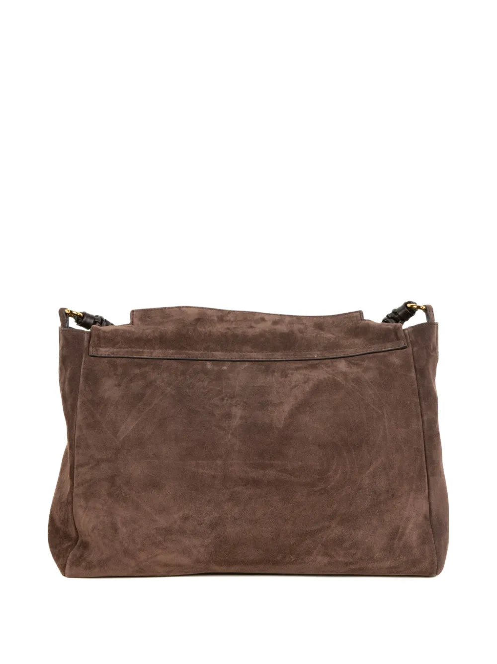 Orciani braided handle clutch bag - Bruin