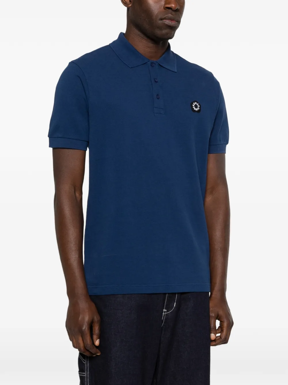 Kenzo Poloshirt met logopatch Blauw