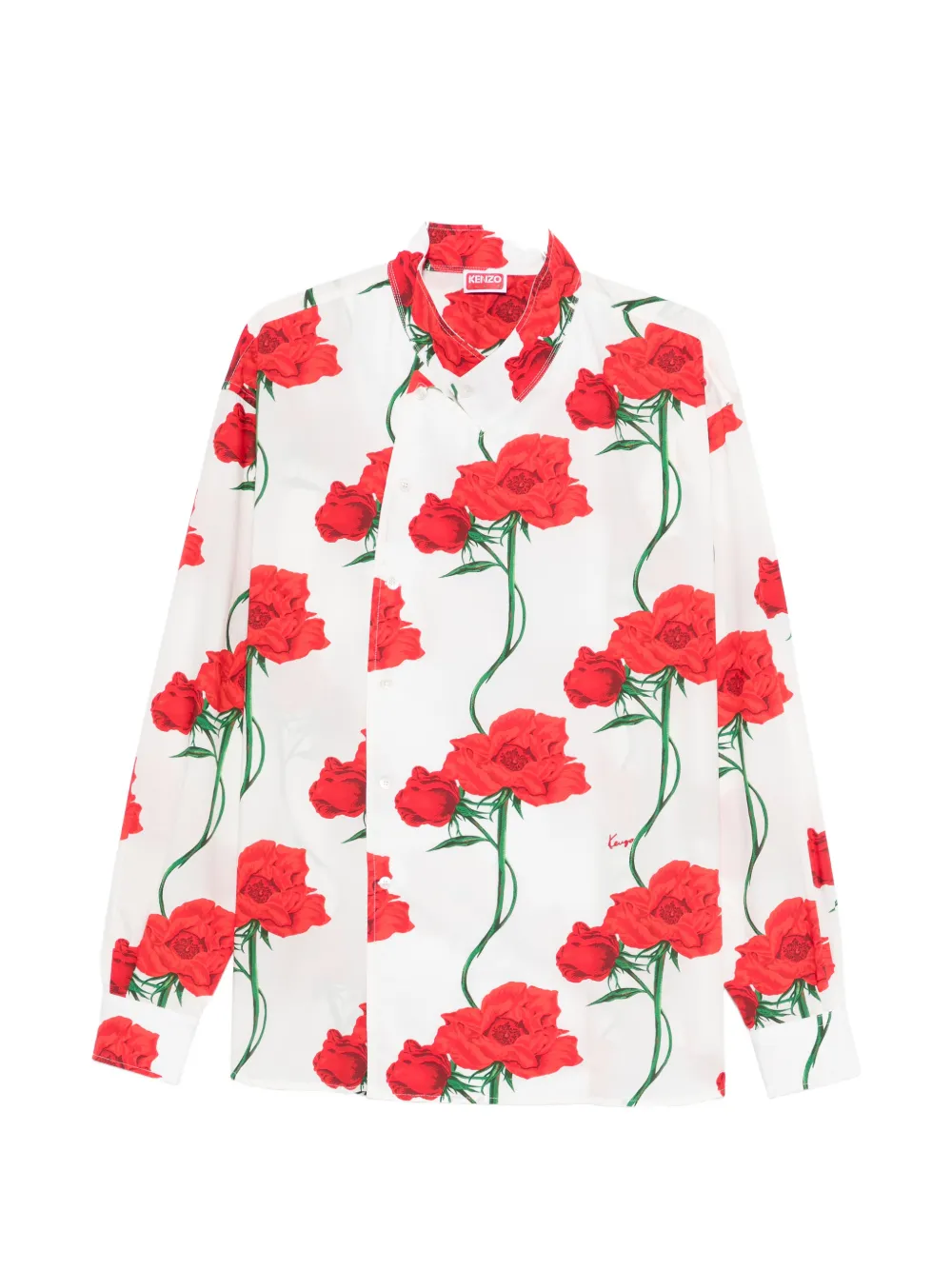 Kenzo KENZO Archive Rose floral shirt - Bianco