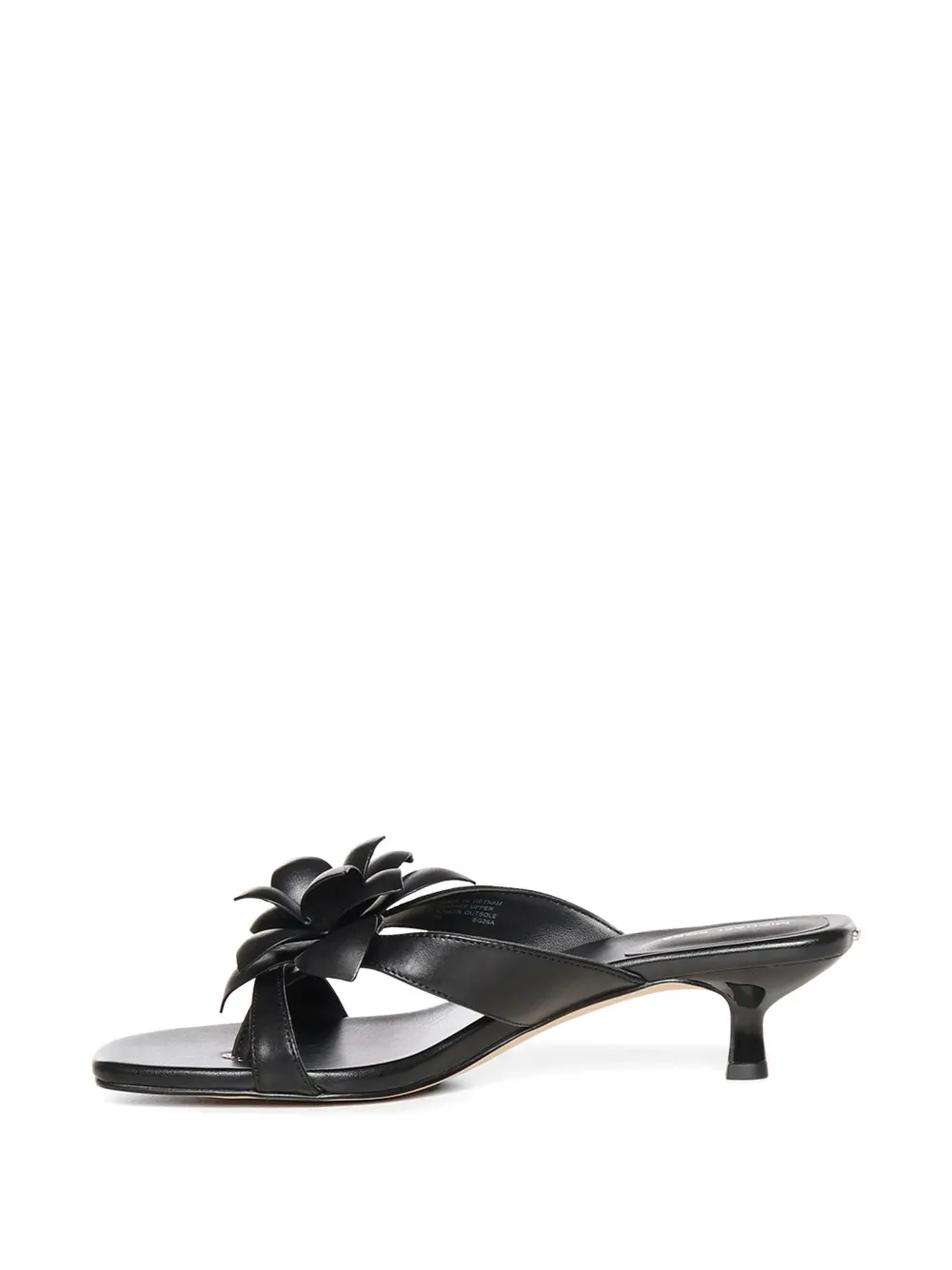 Michael Kors Jacie floral-applique kitten-heel sandals Zwart