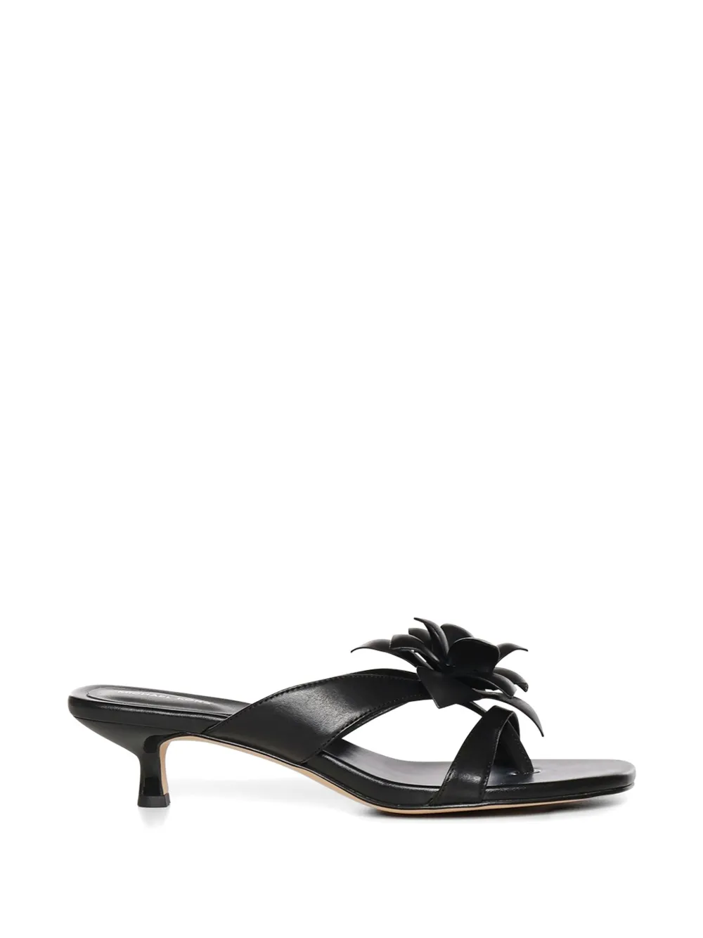 Michael Michael Kors Jacie floral-applique kitten-heel sandals - Schwarz