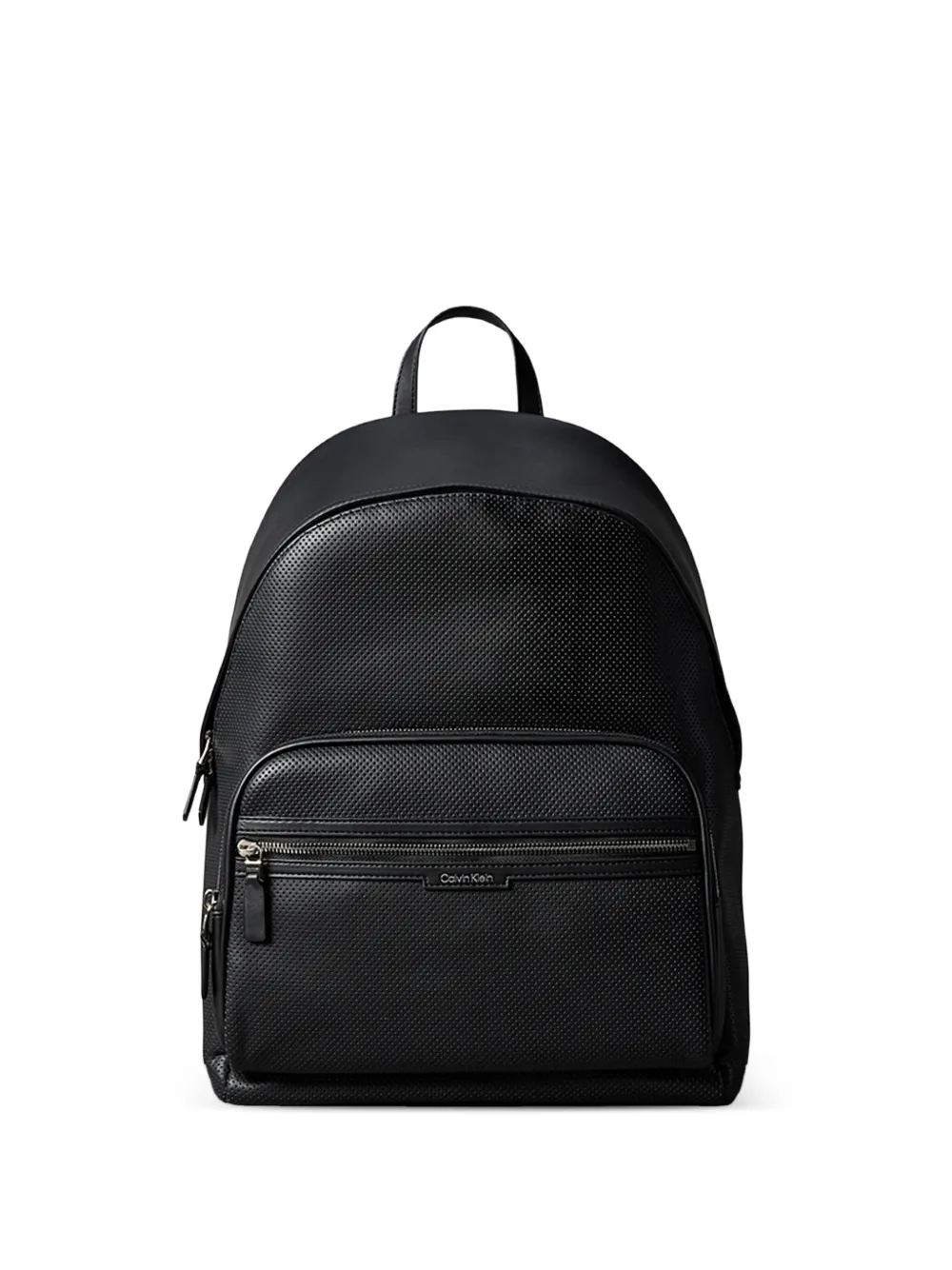 Calvin Klein perforated-detail logo-plaque backpack - Nero