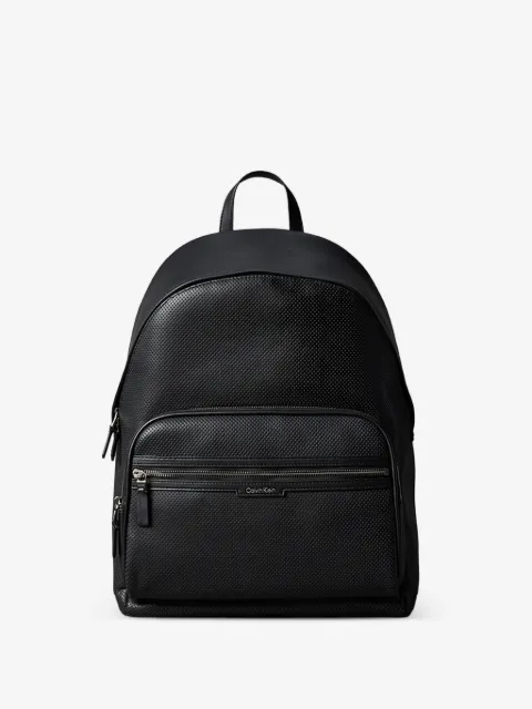 Calvin Klein perforated-detail logo-plaque backpack