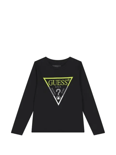 guess kids top manga larga con logo