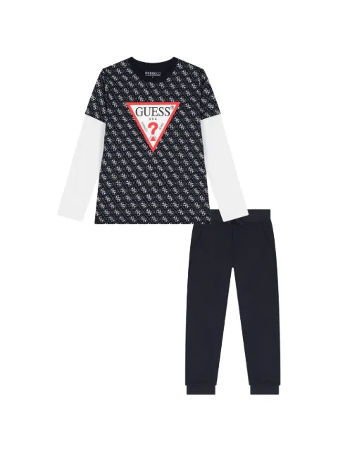 guess kids logo print tracksuit