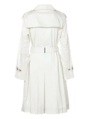 CELINE トレンチコート シングル 刺繍ロゴ ベルト ホワイト S Celine（セリーヌ）ウィメンズ プレオウンド コート - FARFETCH