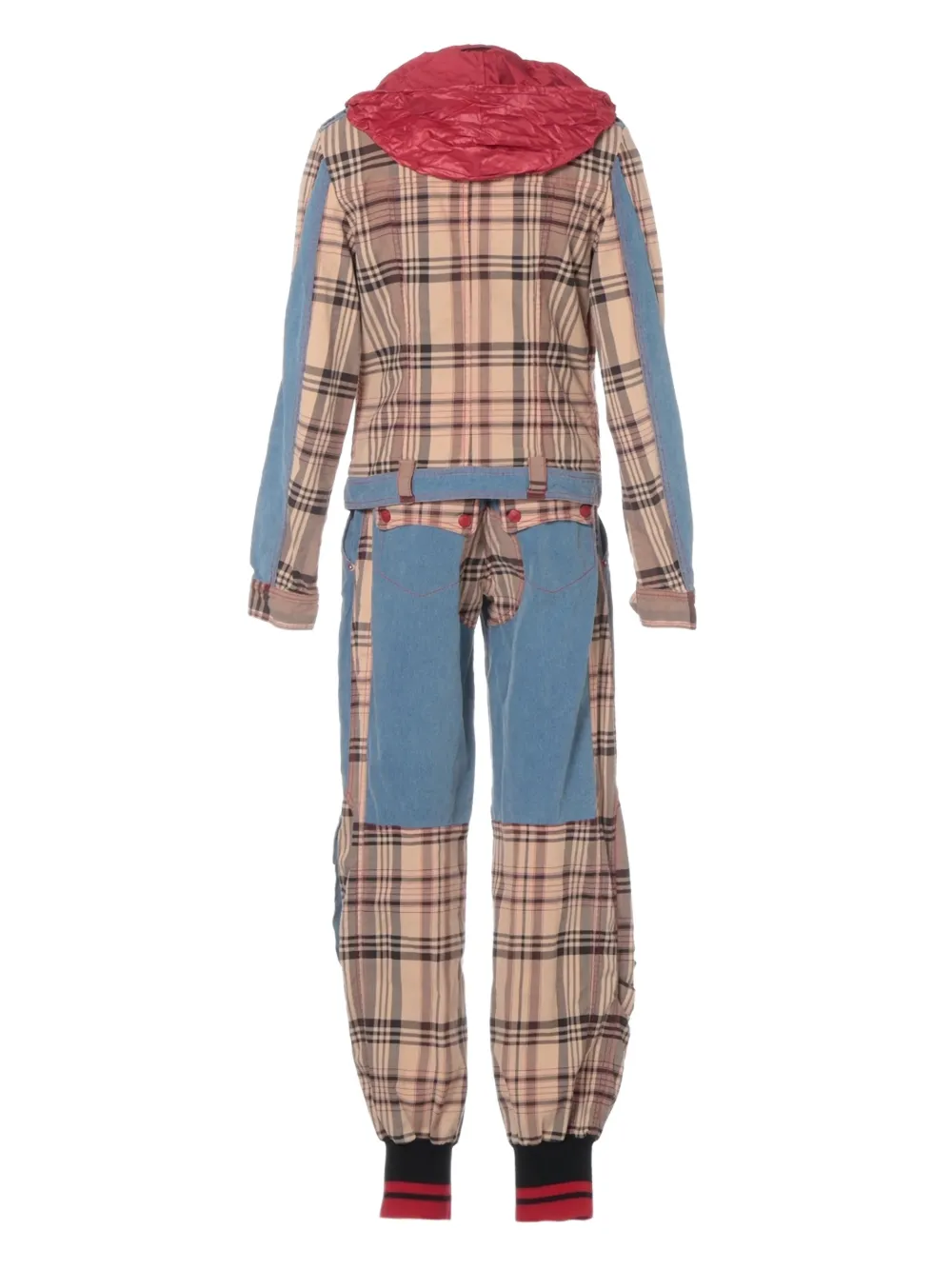 Christian Dior Pre-Owned 2004 check-pattern trousers and jacket set - Beige