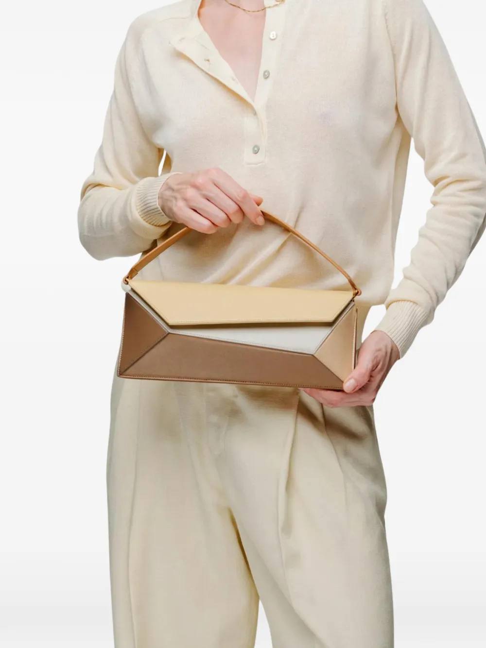 Mlouye Naomi geometric tote bag - Bruin