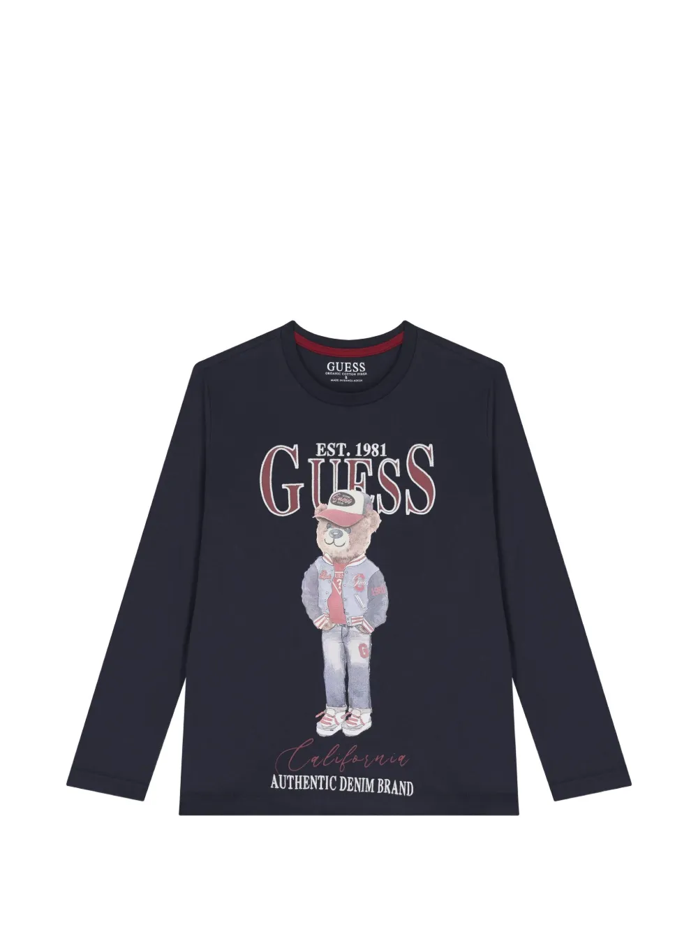 guess kids T-shirt con logo - Blu