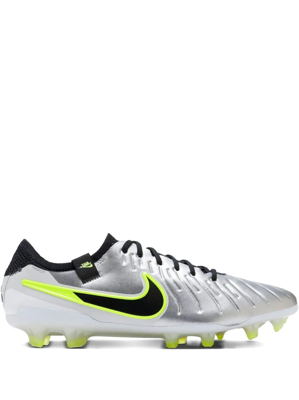 Nike Tiempo Legend 10 Elite FG metallic football sneakers - Silber