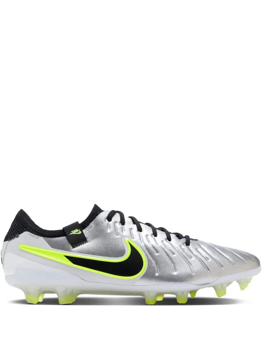 Nike Tiempo Legend 10 Elite FG metallic football sneakers - Silber