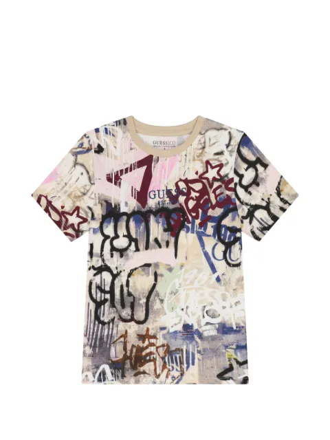 guess kids multicolor print T-shirt