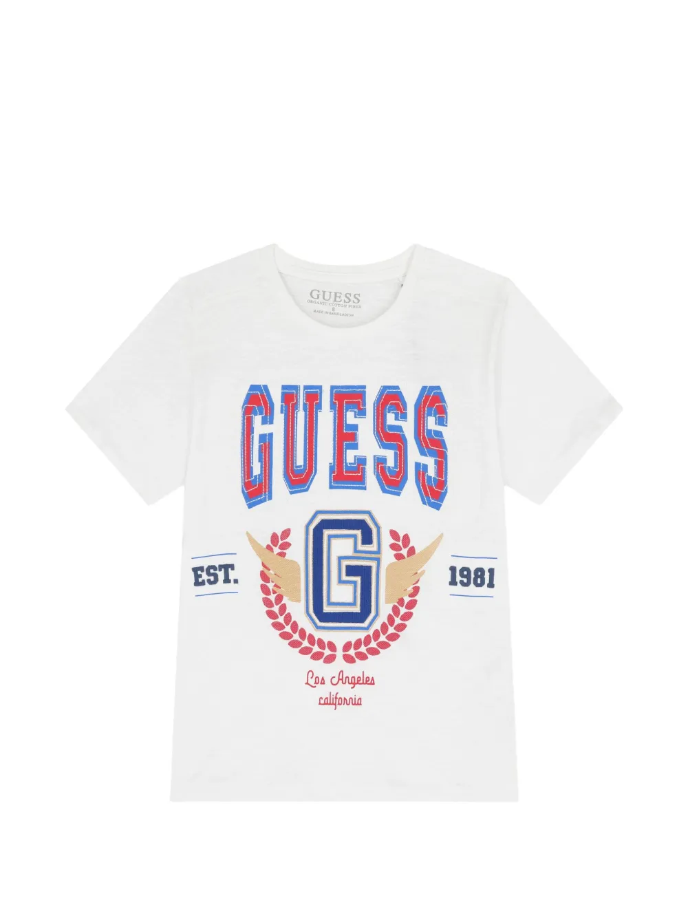 guess kids T-shirt con logo - Bianco