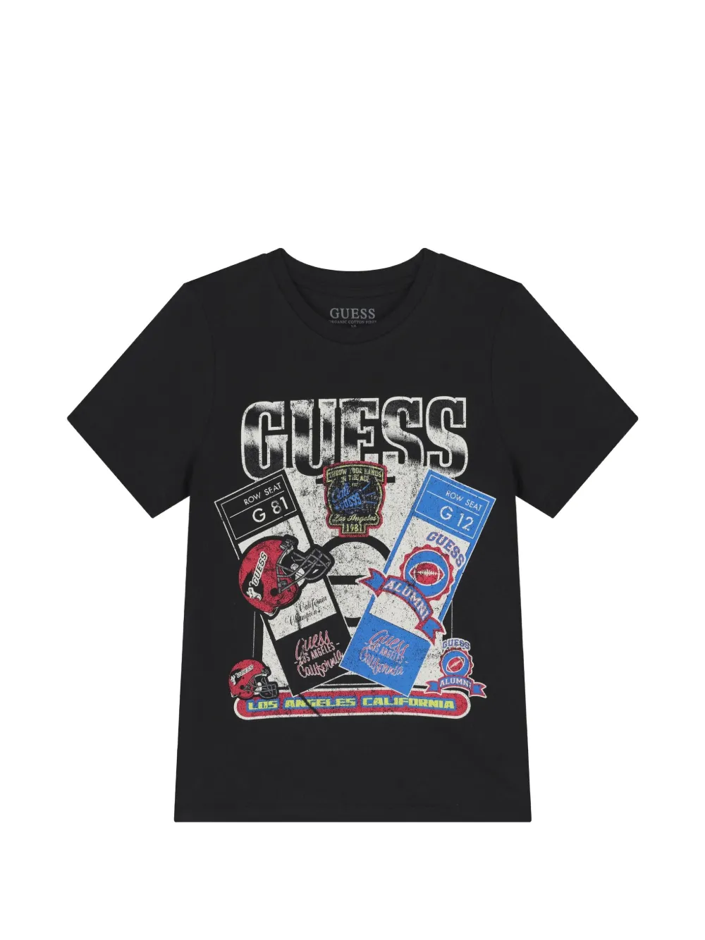 guess kids T-shirt con logo - Nero