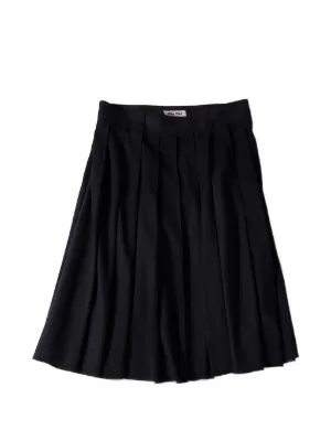 miu miu 黒 デニム プリーツスカート Miu Miu（ミュウミュウ）ウィメンズ スカート - FARFETCH