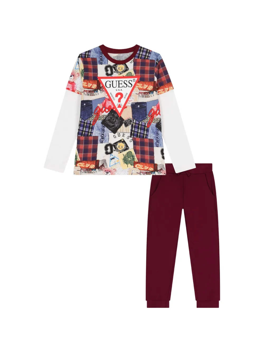 guess kids Tuta sportiva con stampa - Rosso