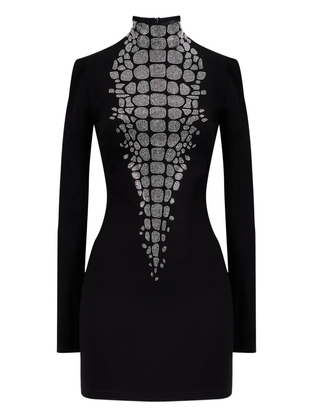 David Koma Croc-effect Mini Dress In Multi