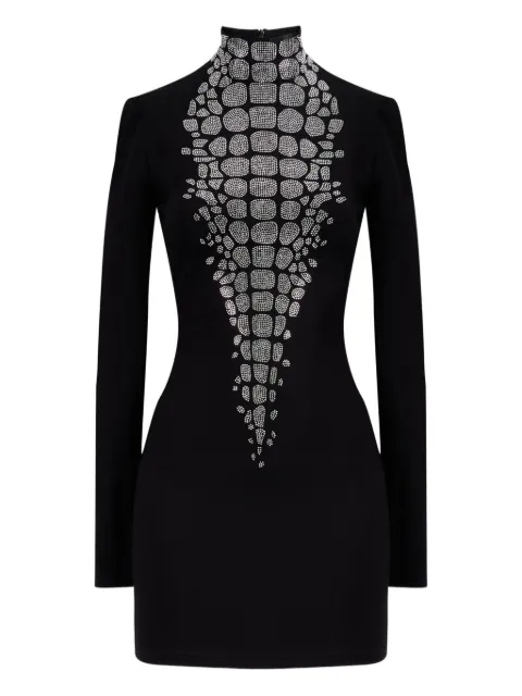 David Koma croc-effect mini dress