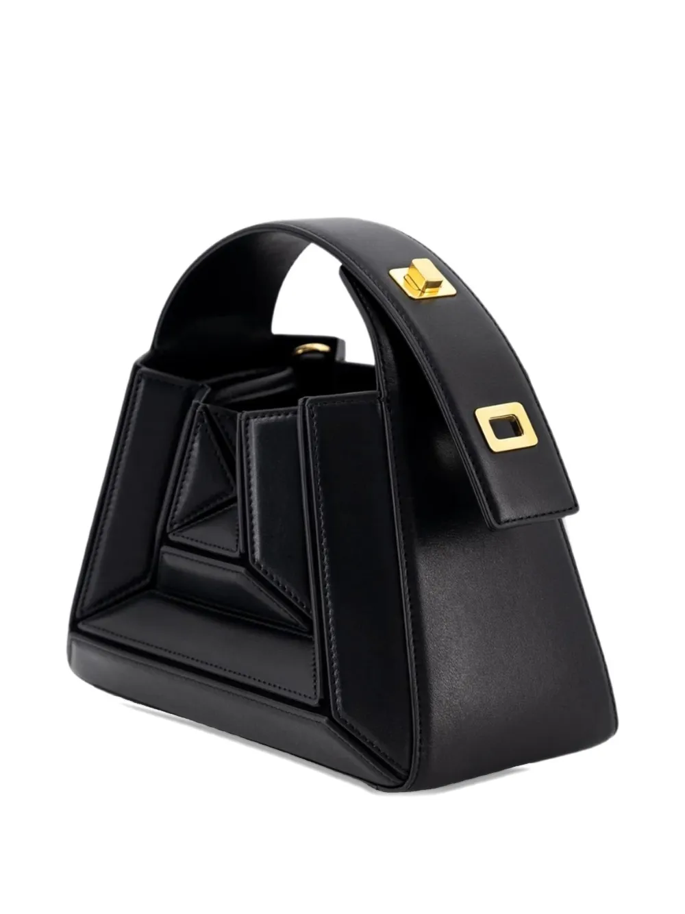 Mlouye Sera Mia geometric tote bag - Zwart