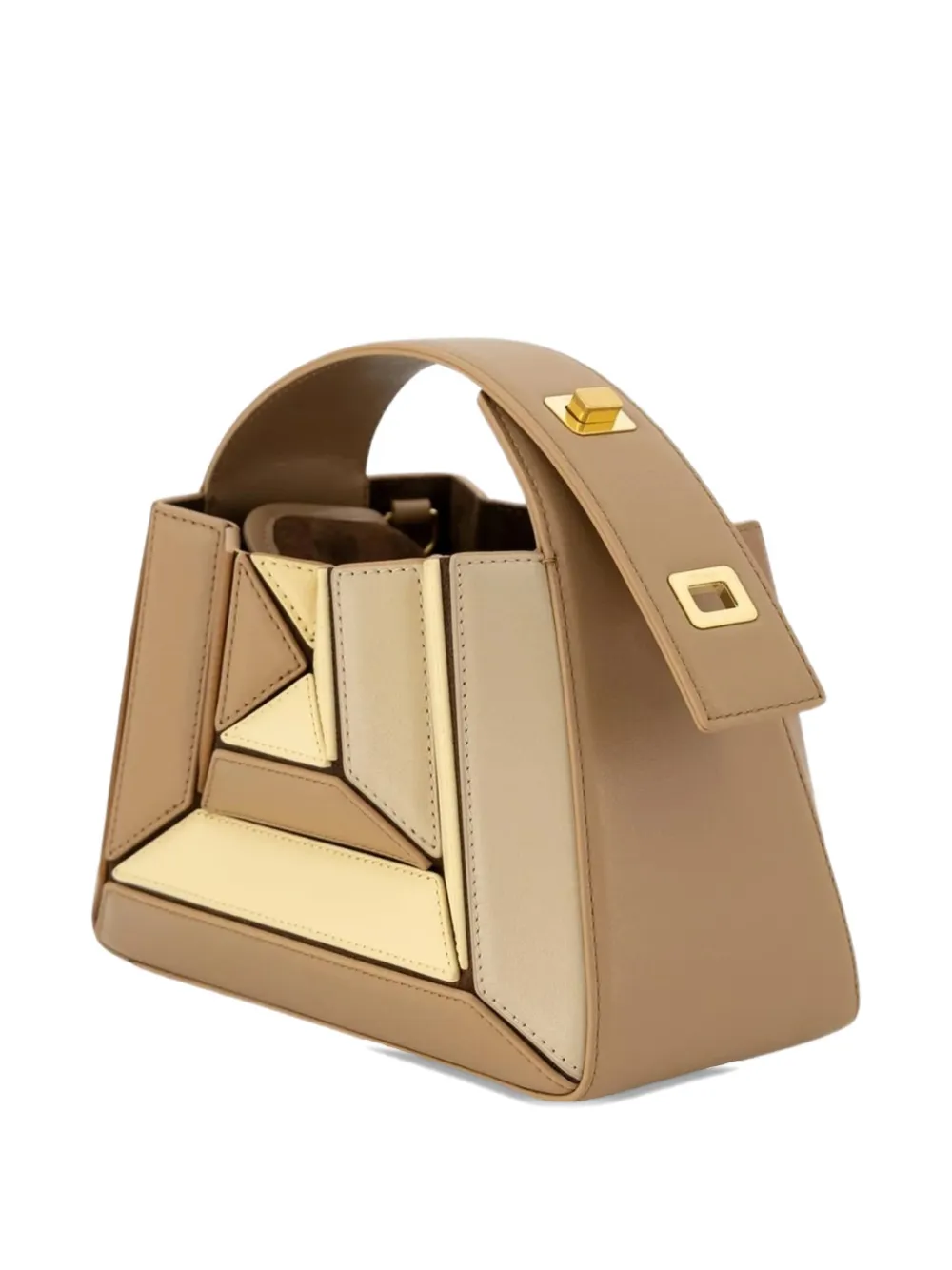 Mlouye Sera Mia geometric tote bag - Beige