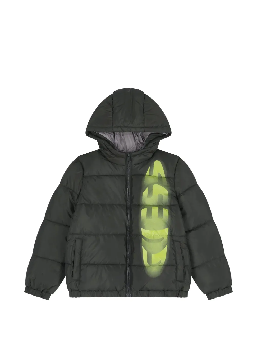 guess kids Donsjack met logoprint Groen