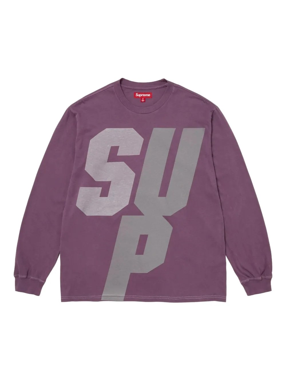 Supreme reflective long-sleeve T-shirt - Viola