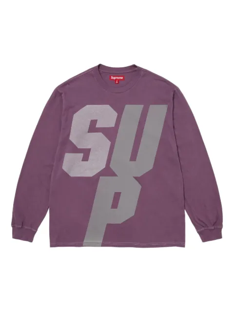 Supreme reflective long-sleeve T-shirt