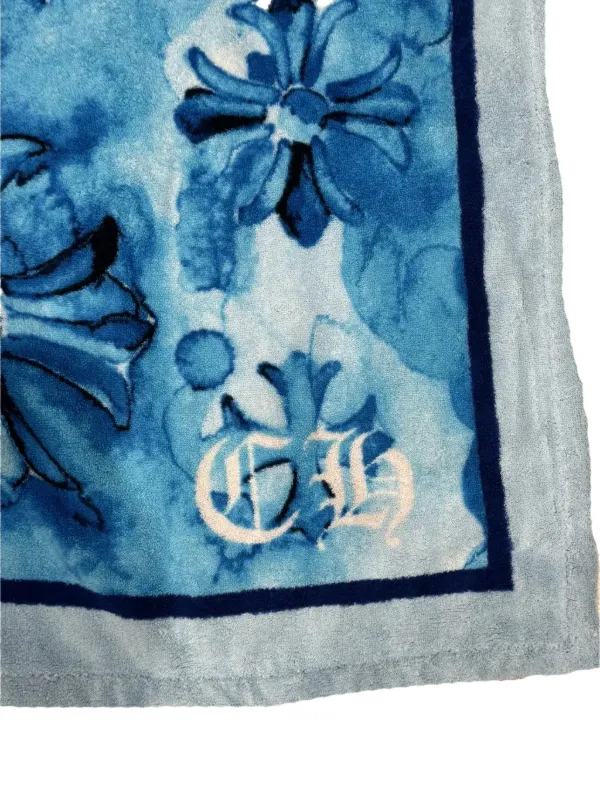 最終値下げ★Chrome Hearts BEACH TOWEL ビーチタオル Chrome Hearts Blue Script Cross Beach Towel Blanket - SHENGLI ROAD