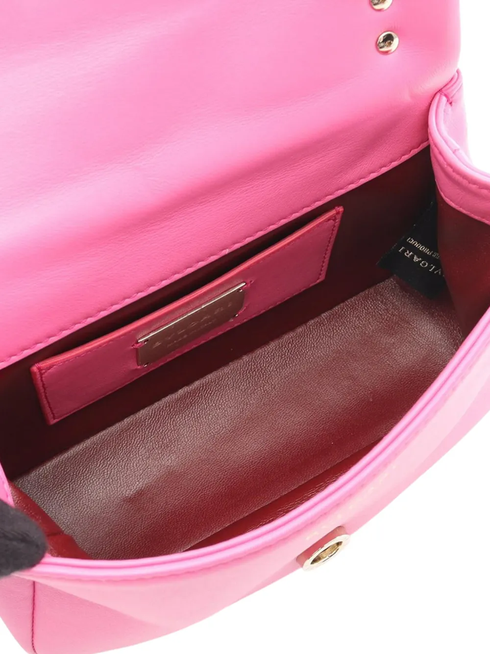 BVLGARI Pre-owned 2010-2025 Mini Leather Serpenti Cabochon Satchel In Pink