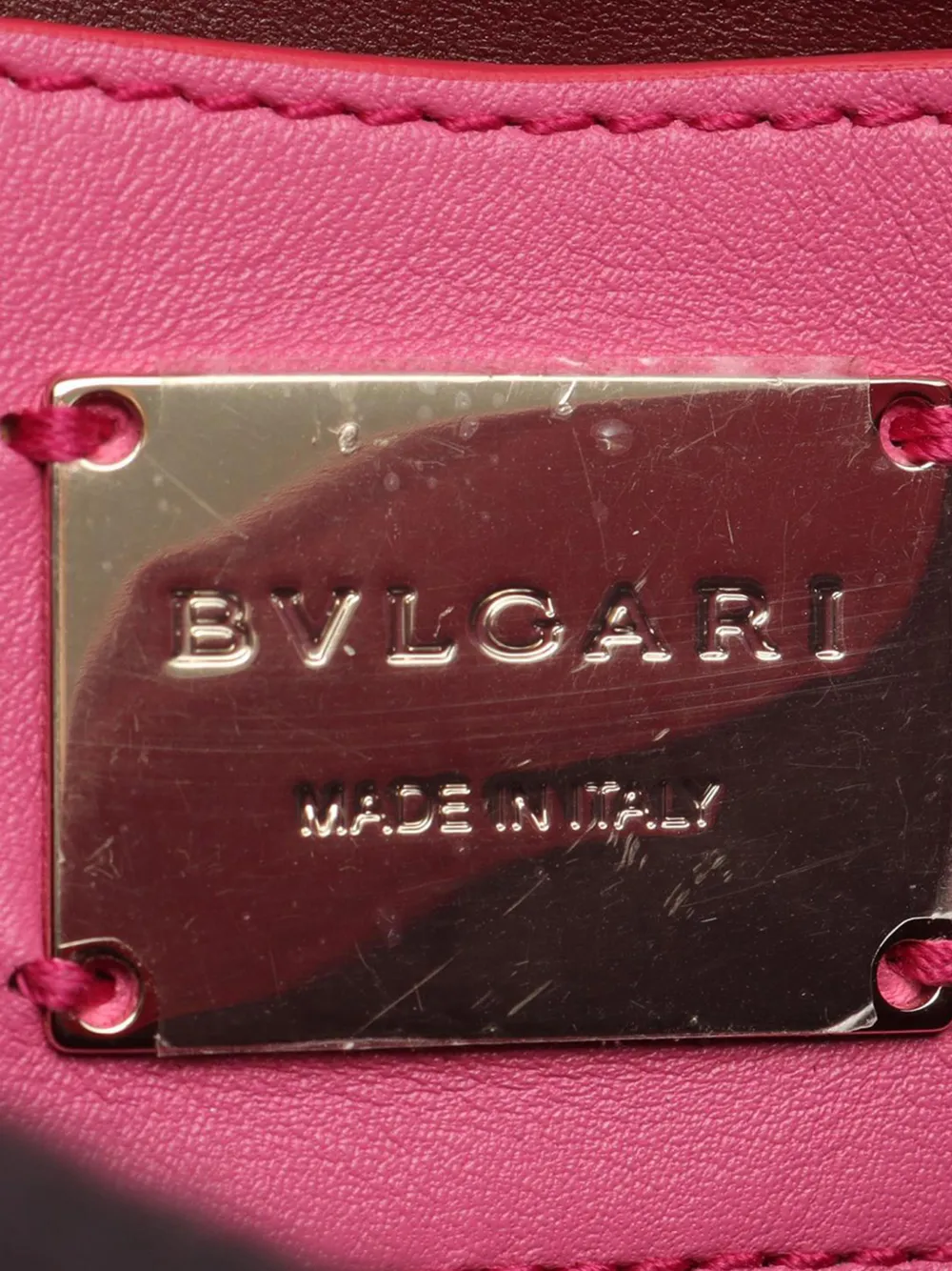 BVLGARI Pre-owned 2010-2025 Mini Leather Serpenti Cabochon Satchel In Pink