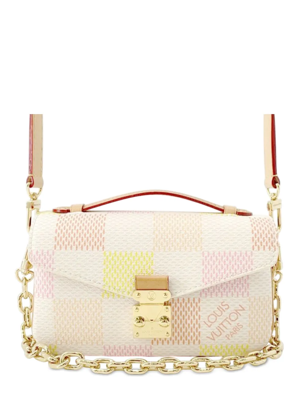 Louis Vuitton Pre-Owned Borsa a tracolla Pochette Metis East West in tela Damier Azur 2010-2025 - Bianco