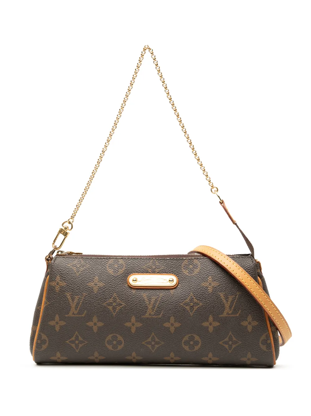 Pre-owned Louis Vuitton 2010 Monogram Eva Satchel In Brown