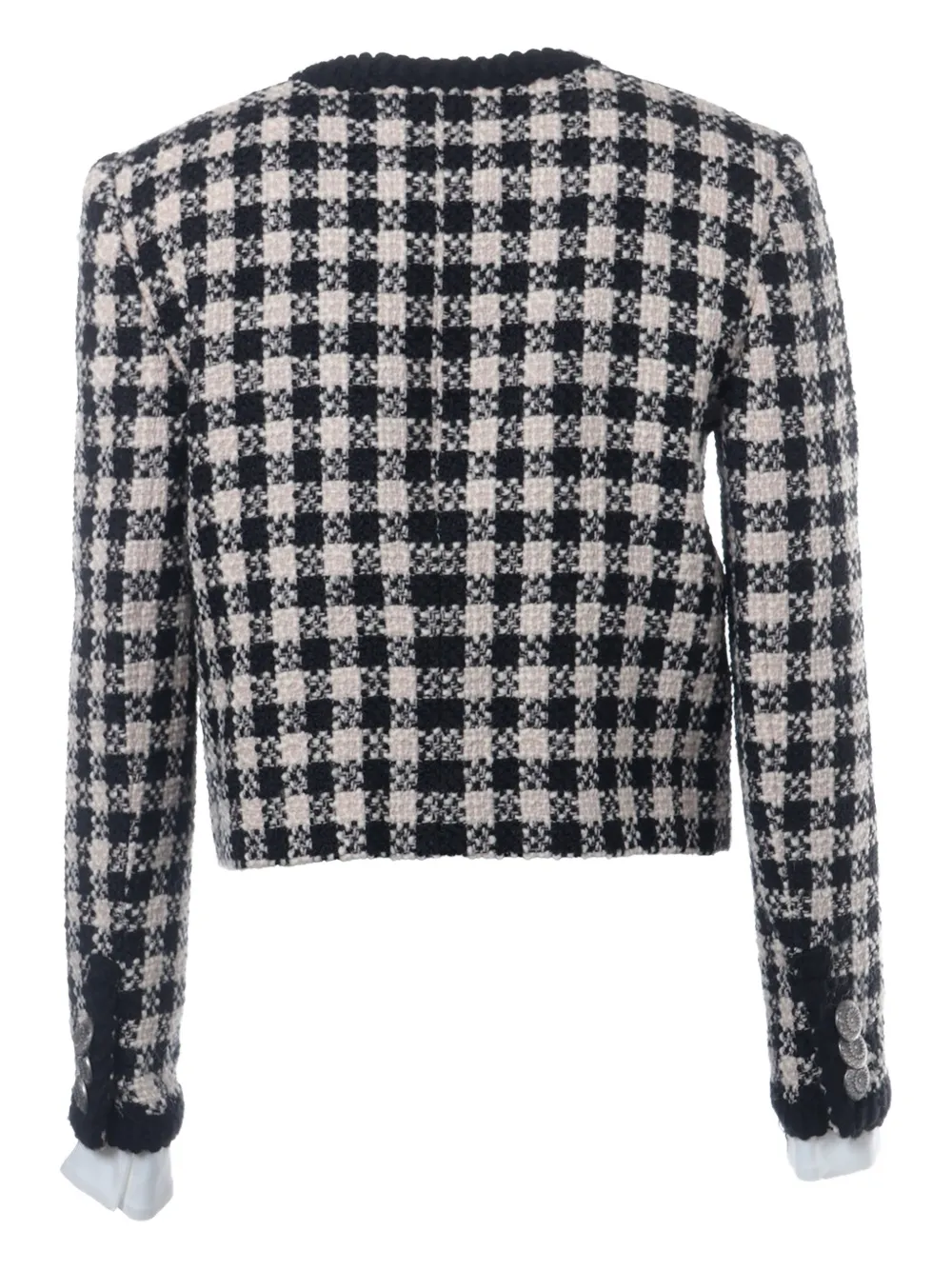 Miu Miu Pre-Owned 2019 tweed embellished jacket | Image 2