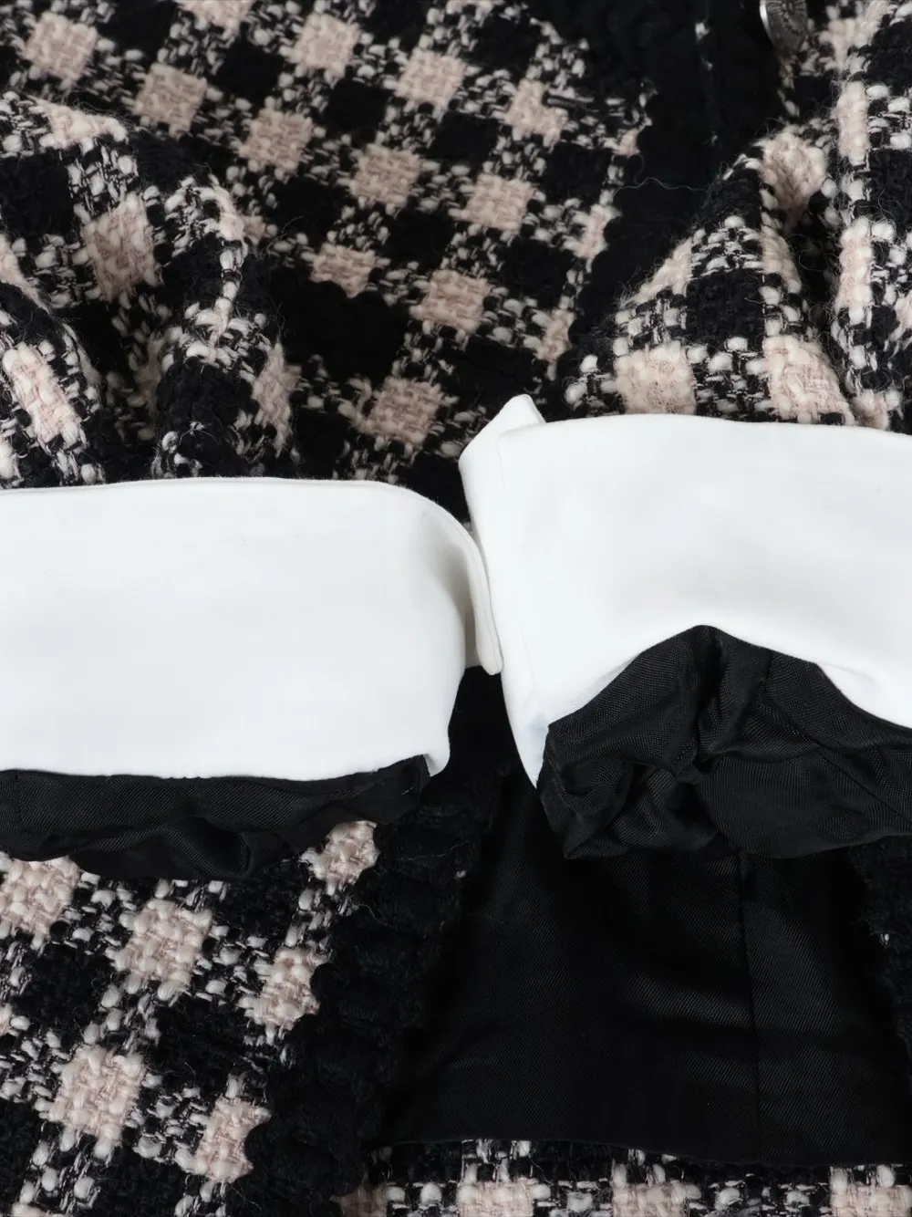 MIU MIU Pre-owned 2019 Tweed Embellished Jacket In Black