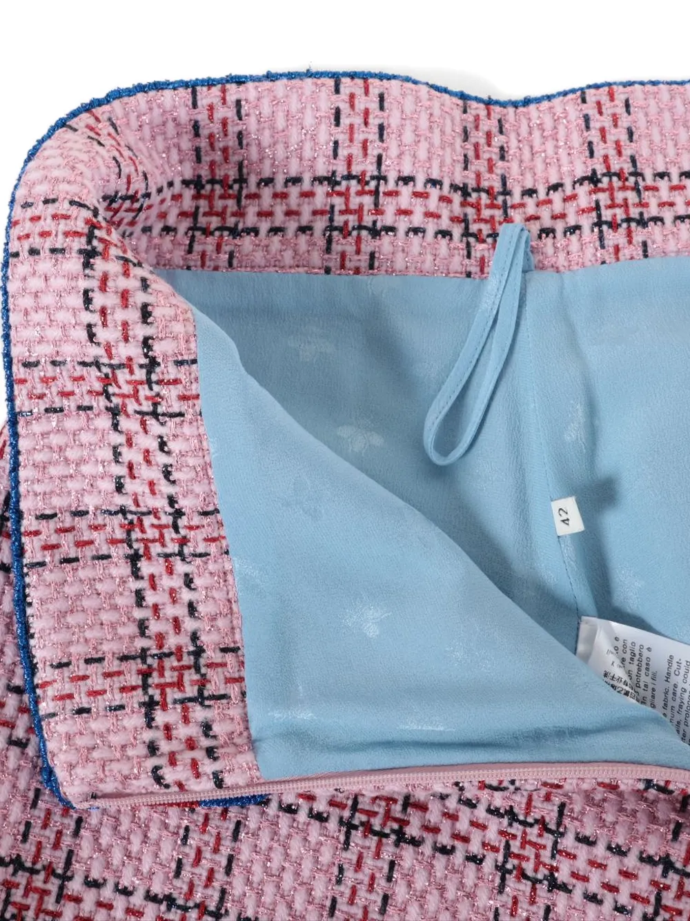 Pre-owned Gucci 2010-2016s Tweed Fringed Mini Skirt In Pink