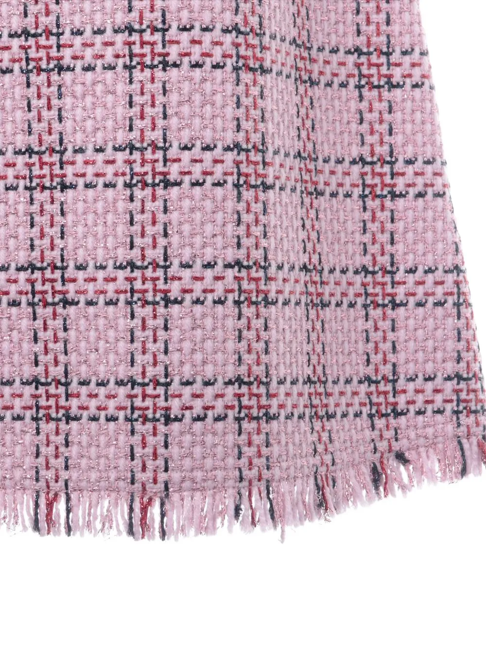 Pre-owned Gucci 2010-2016s Tweed Fringed Mini Skirt In Pink