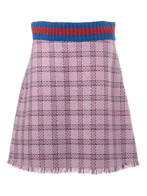 Gucci Pre-Owned 2010-2016s tweed fringed mini skirt