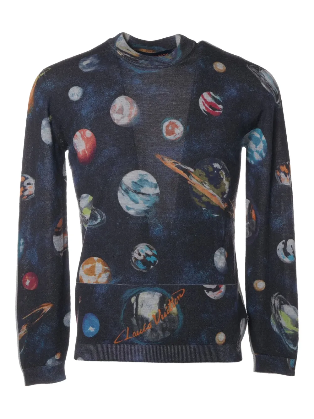 Louis Vuitton Pre-Owned 2016-2020s galaxy-print sweater | Blue | Image 1