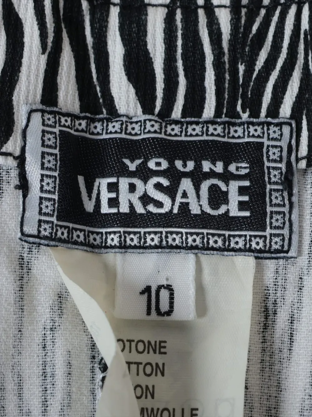 VERSACE Pre-owned 1980-1990s Zebra Zip Vest In White