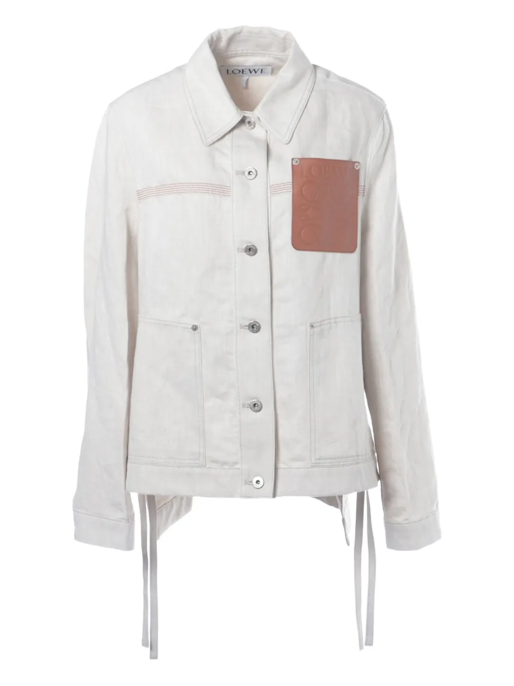 Click to view more detailed imagery on our partner's website Pre-owned Loewe 2023 Anagram Jacket In Neutral