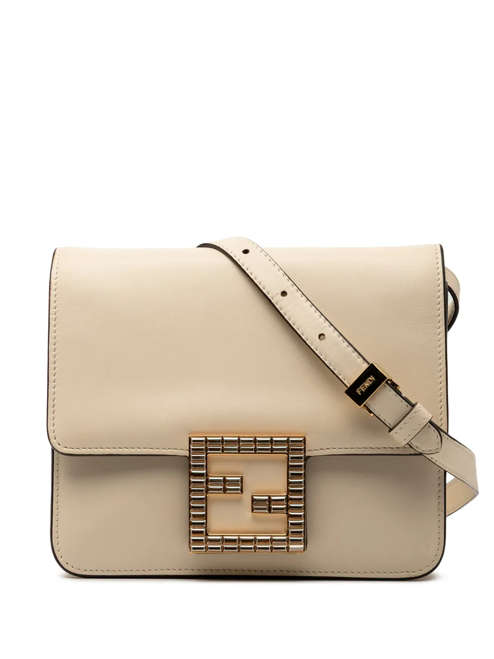 Fendi Pre-Owned Borsa a tracolla Crystal Fab in pelle 2010-2025 - Marrone